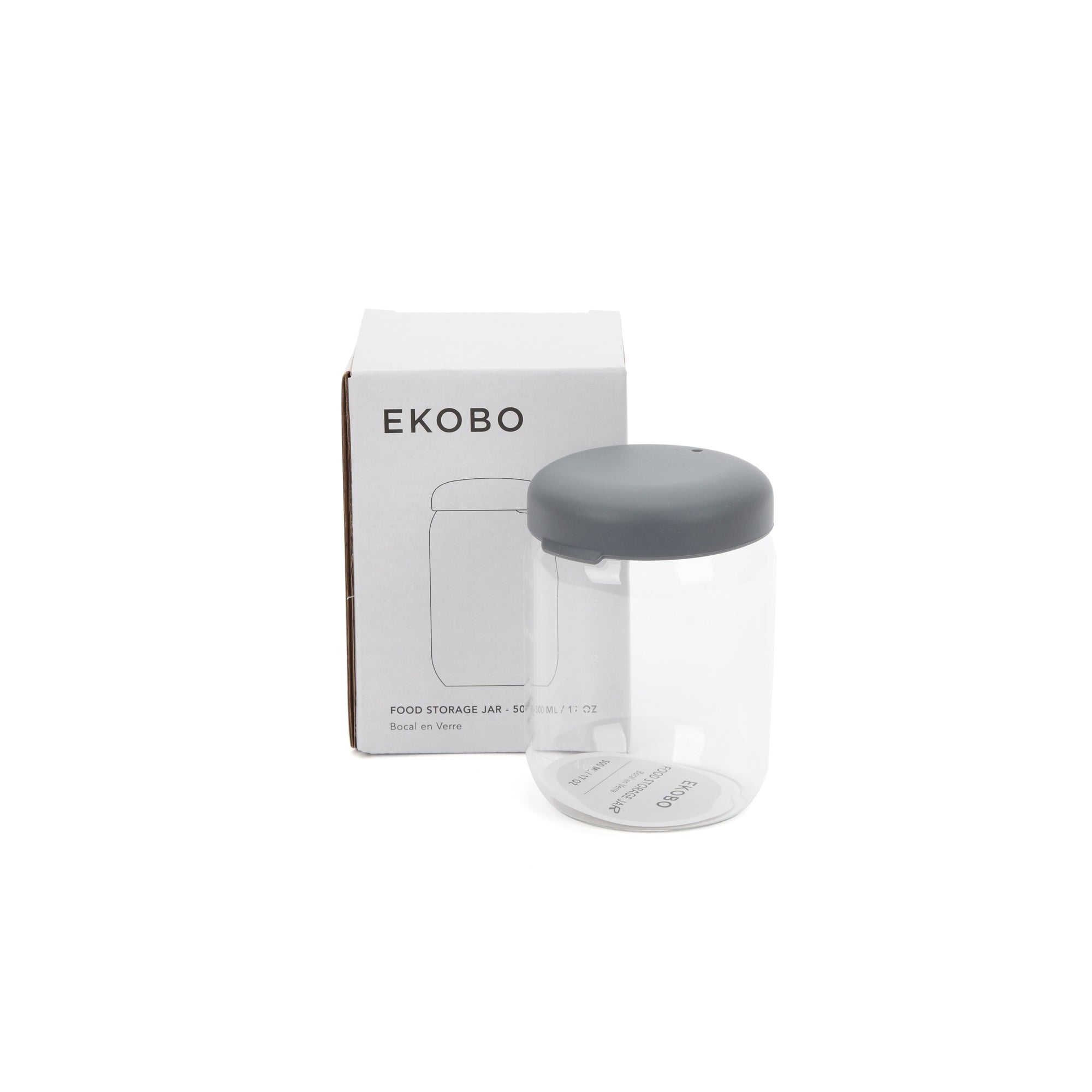 Food Storage Jar in Borosilicate Glass 500 ml - Storm EKOBO