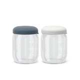 Food Storage Jar Set in Borasilicate Glass 180 ml - Cloud / Storm Kids EKOBO