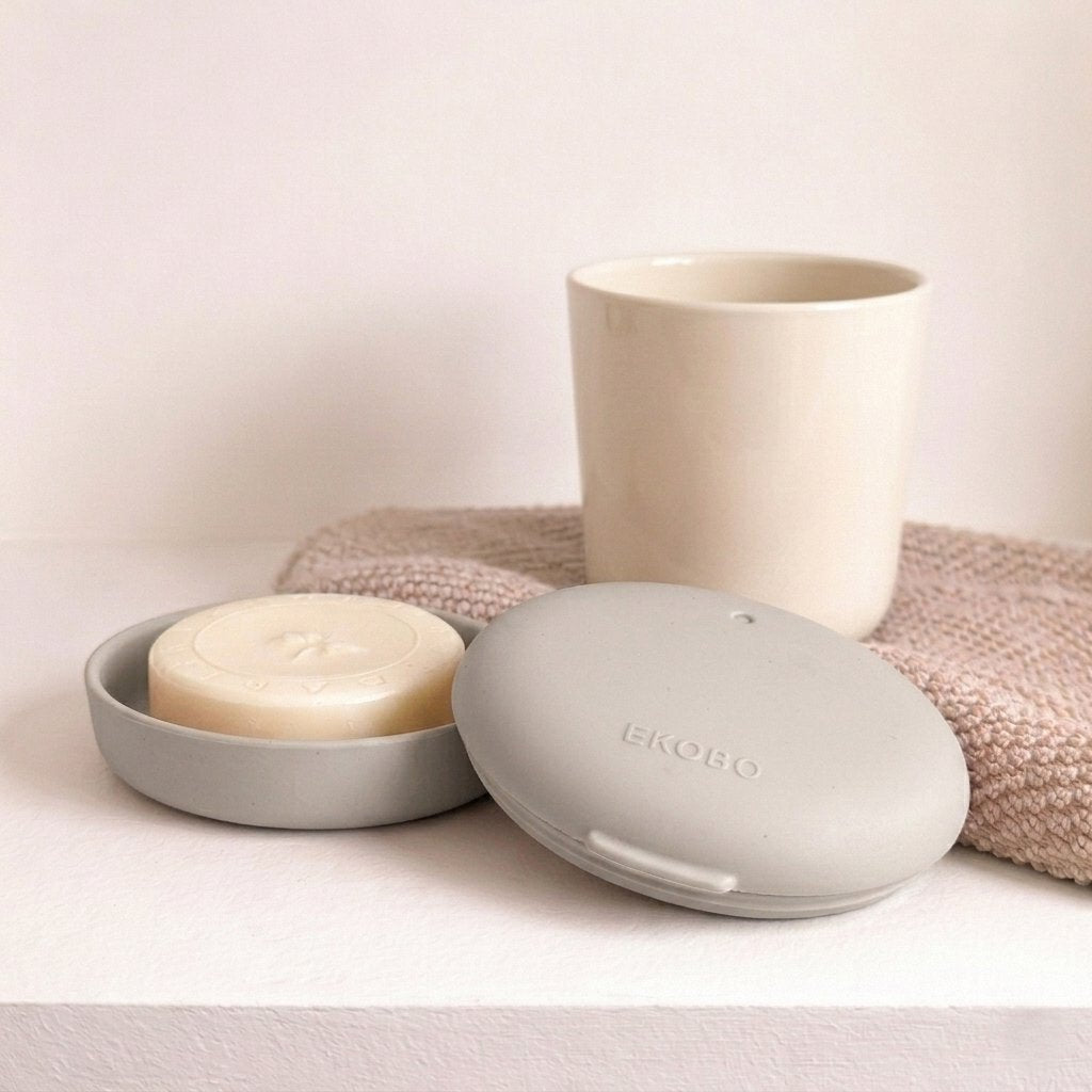 Oval Travel Soap Box - Stone EKOBO