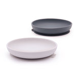 Suction Plates & Silicone Spoons Set - Cloud & Storm EKOBO