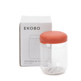 Food Storage Jar in Borosilicate Glass 500 ml - Terracotta EKOBO USA