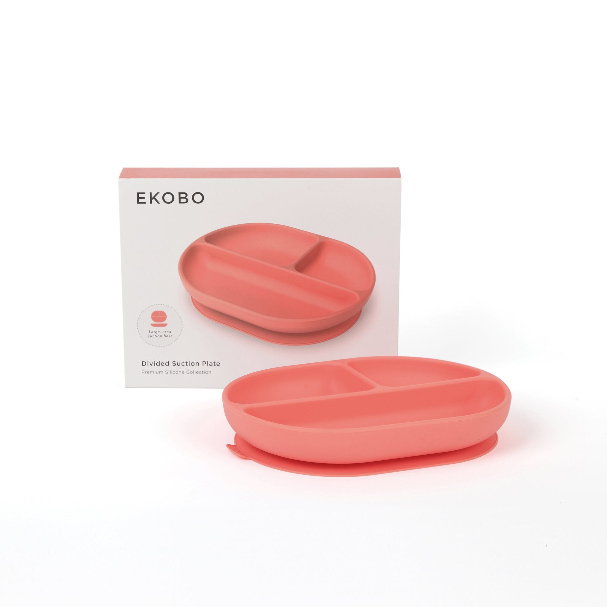 Divided Suction Plate - Coral EKOBO USA