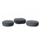 Set of 3 Travel Soap Boxes (Square, Round & Oval) - Smoke EKOBO