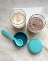 Food Storage Jar Set in Borosilicate Glass 180 ml - Blue Abyss / Lagoon Kids EKOBO