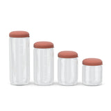 Food Storage Jar in Borosilicate Glass 750 ml - Terracotta EKOBO USA