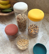 Food Storage Jar Set of 4 in Borosilicate Glass - Terracotta EKOBO