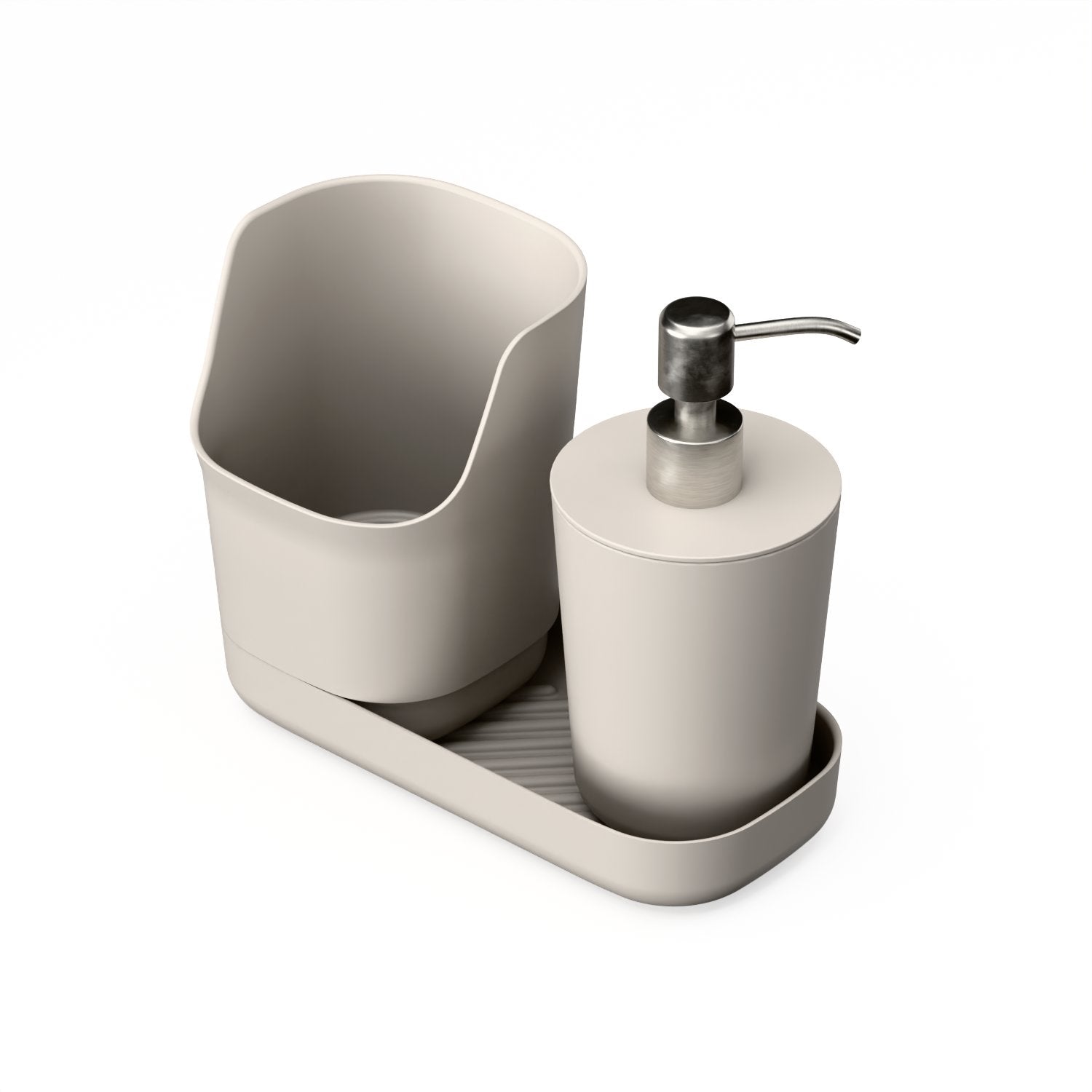 Sink Organizer + Soap Dispenser Set - Stone EKOBO