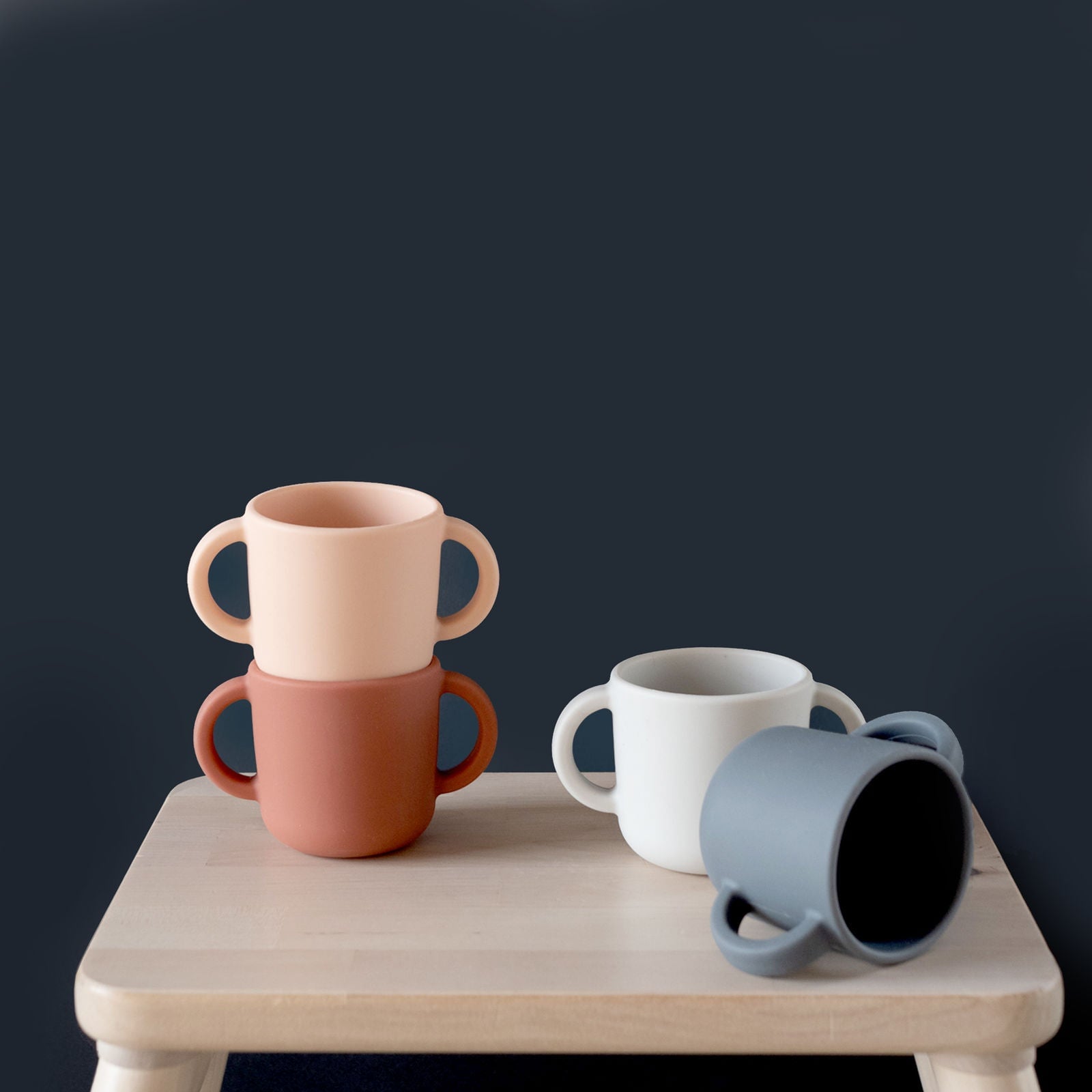Silicone Sippy Cup with handles - Blush kids EKOBO USA