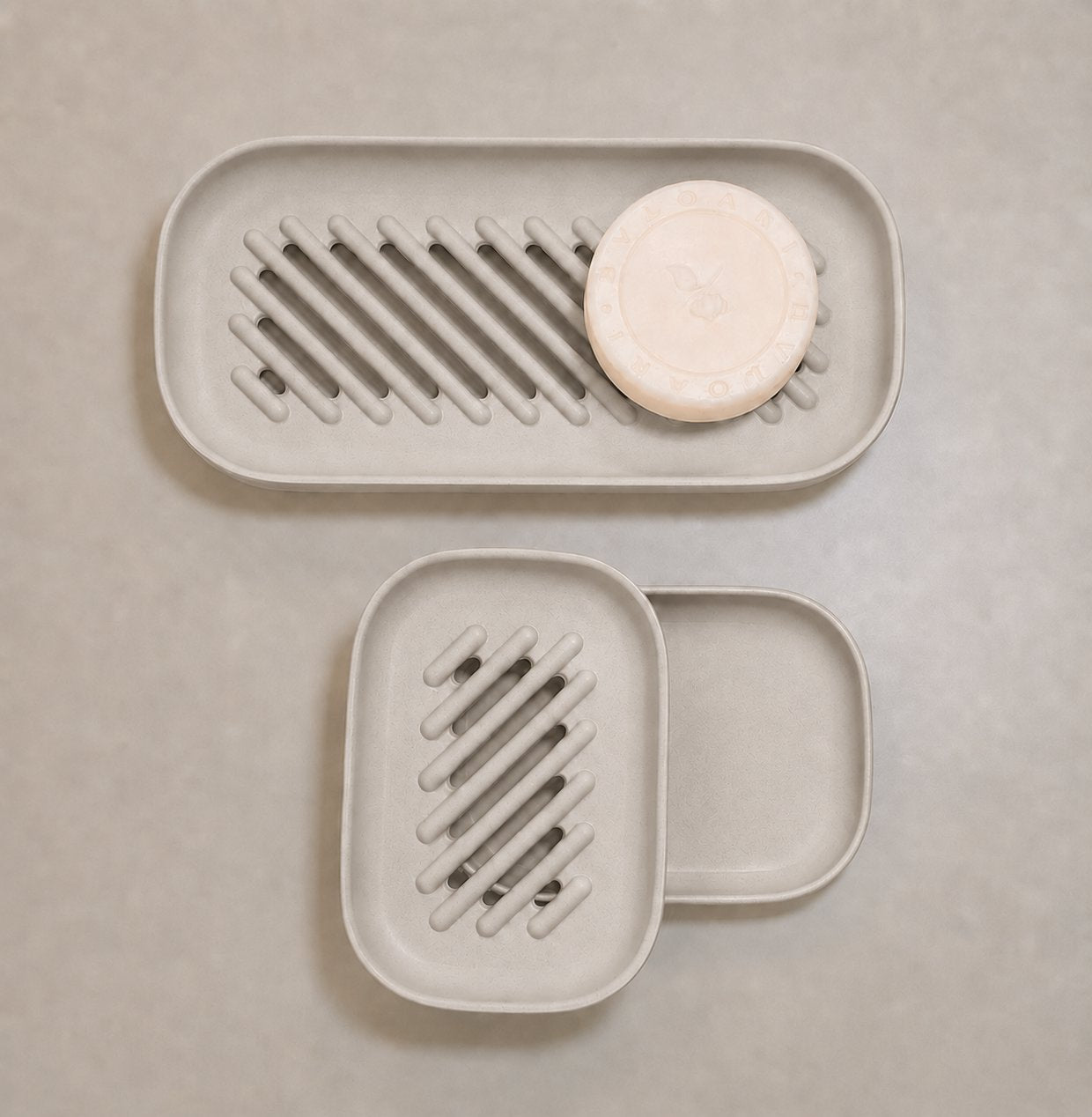 Self-Draining Soap Dish - Stone EKOBO