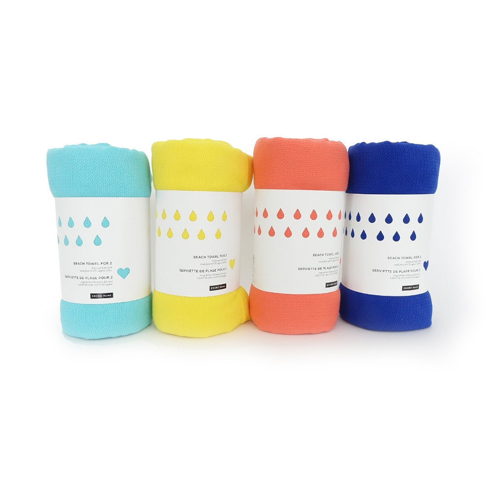 Organic Cotton Beach Towel for 2 - Lemon Outdoor EKOBO