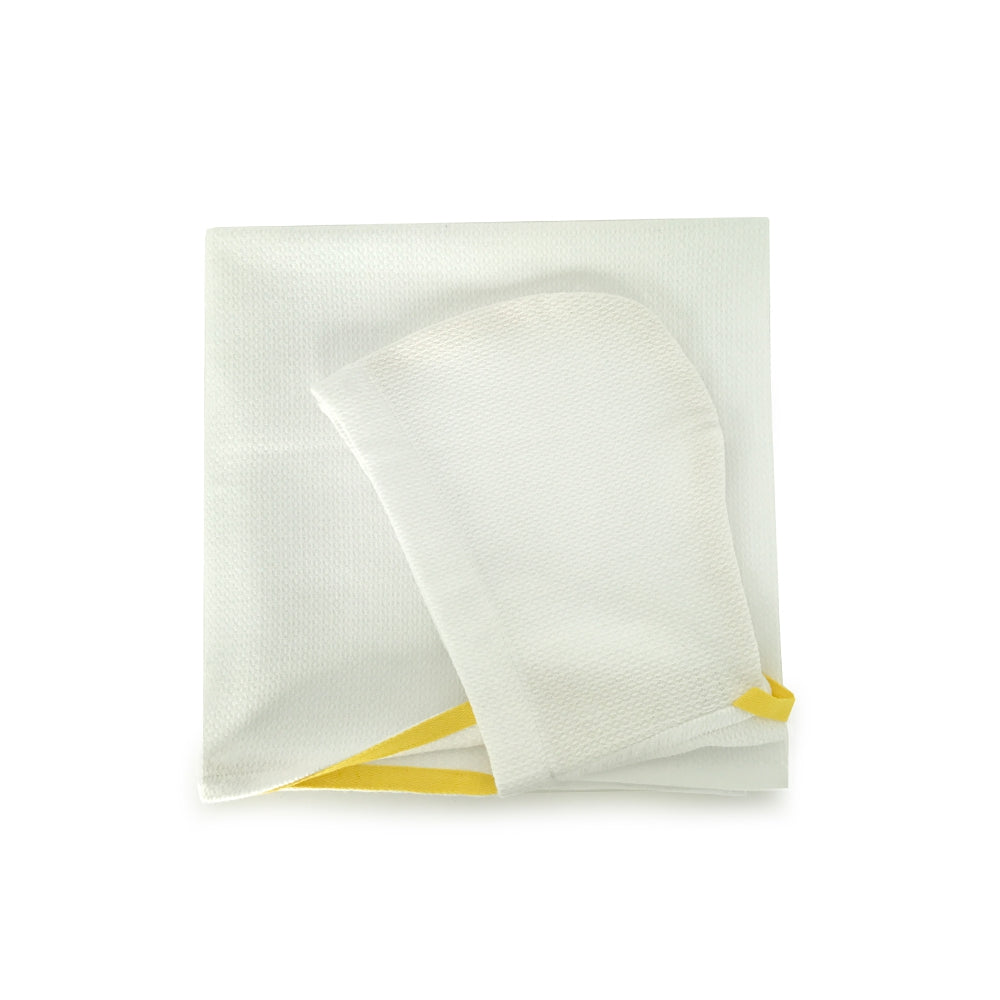 Organic Cotton Kids Hooded Towel - White Kids EKOBO White