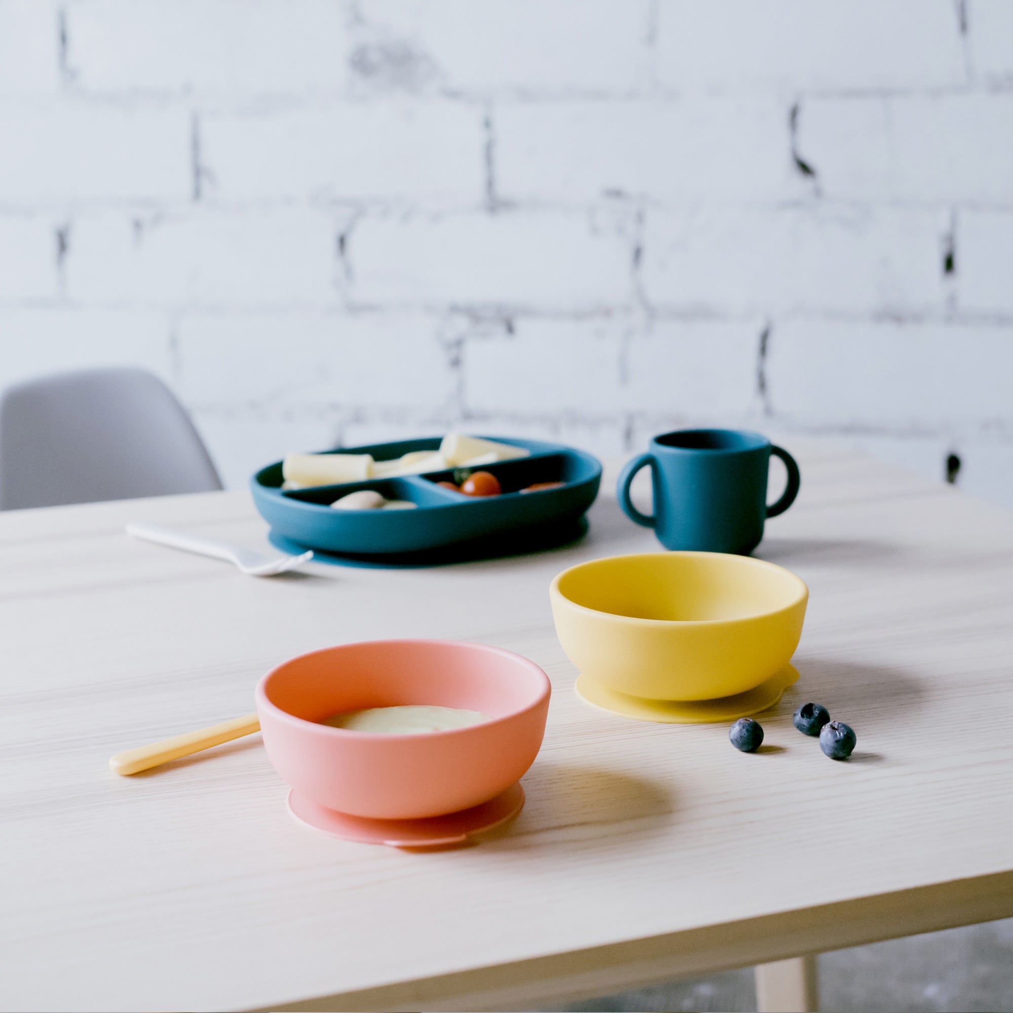 Suction Bowl Set - Coral / Mimosa EKOBO USA
