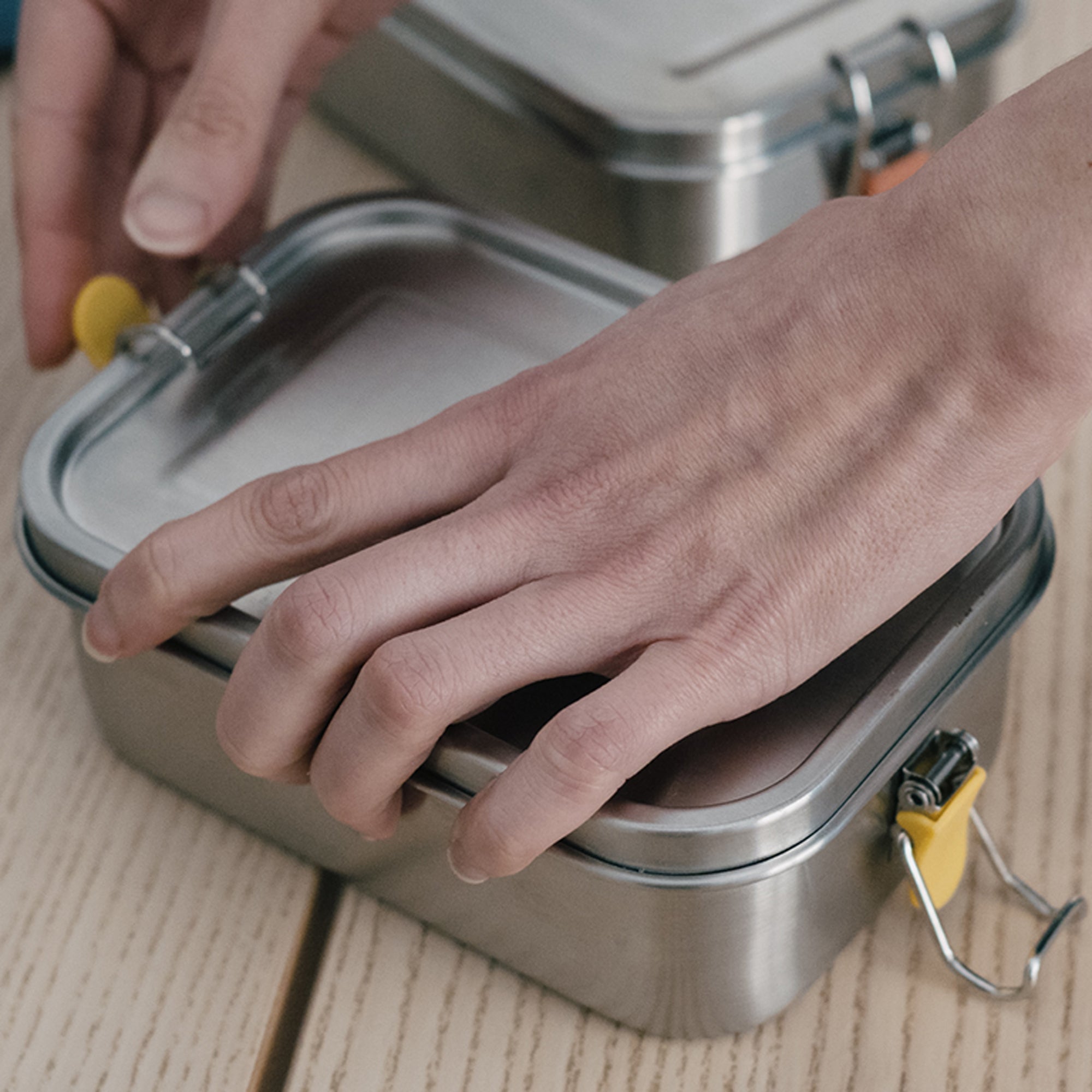 Stainless Steel Lunch Box with heat safe insert - Mimosa EKOBO