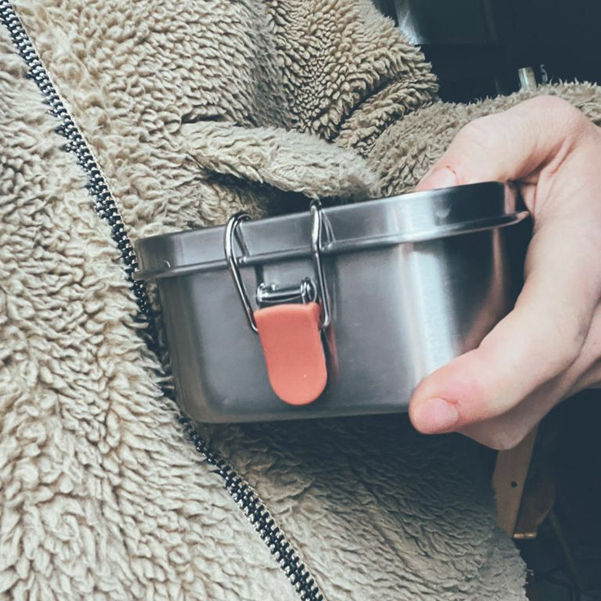 Stainless Steel Lunch Box with heat safe insert - Terracotta EKOBO