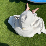 Organic Cotton Kids Hooded Towel - Pebble Kids EKOBO