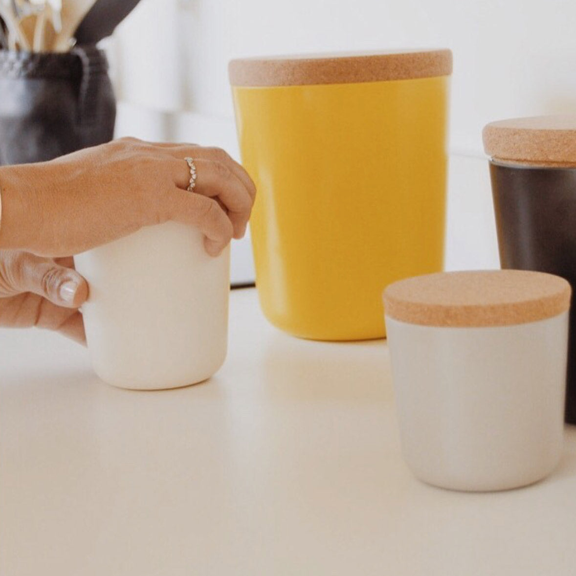 Large Storage Canister - Stone Eco-Materials EKOBO