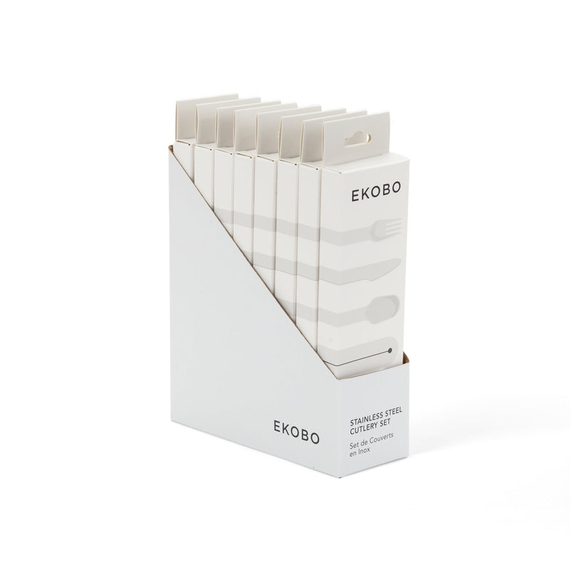 Stainless Steel Cutlery Trio with Silicone Case EKOBO 