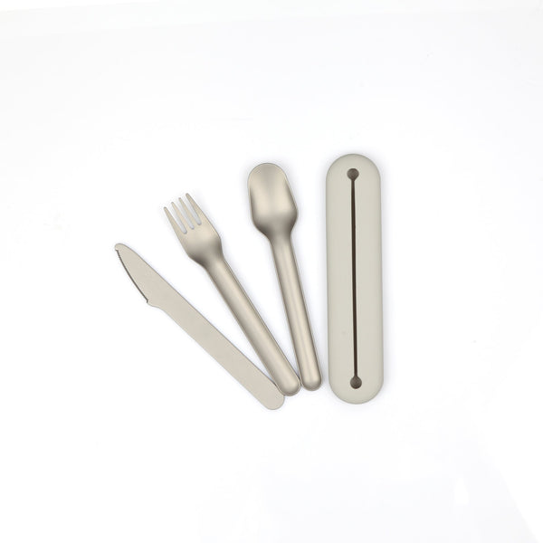 Stainless Steel Cutlery Trio with Silicone Case EKOBO 