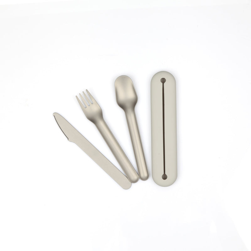 Stainless Steel Cutlery Trio with Silicone Case EKOBO 