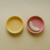Duo Suction Plate & Spoon Set - Coral & Mimosa EKOBO 