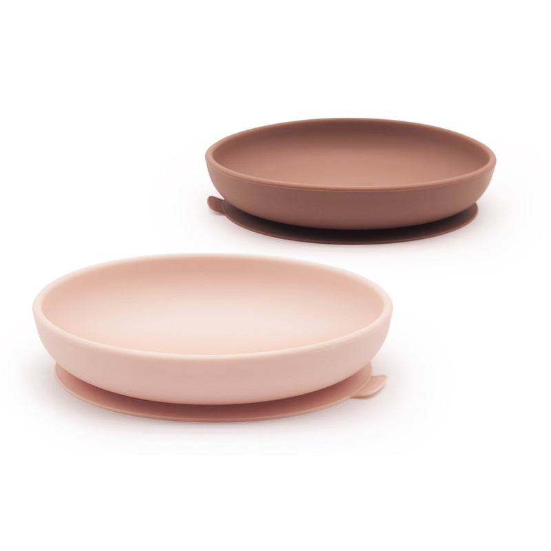 Suction Plates & Silicone Spoons Set - Blush & Terracotta EKOBO 