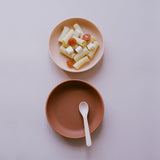 Suction Plates & Silicone Spoons Set - Blush & Terracotta EKOBO 