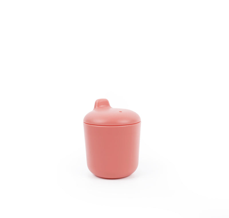 Silicone Divided Plate & Sippy Cup Set - Coral EKOBO 