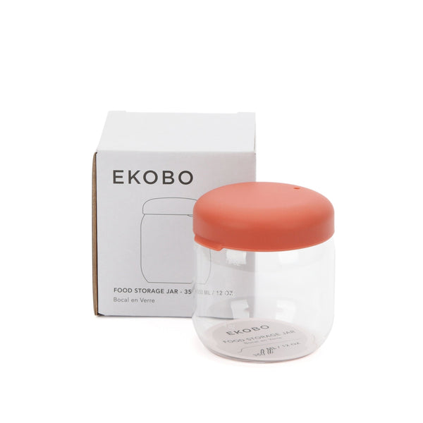 Food Storage Jar in Borosilicate Glass 350 ml - Terracotta EKOBO USA