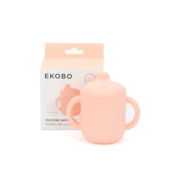 Silicone Sippy Cup with handles - Blush kids EKOBO USA 
