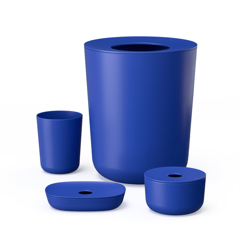 4-Piece Bathroom Set - Royal Blue EKOBO 