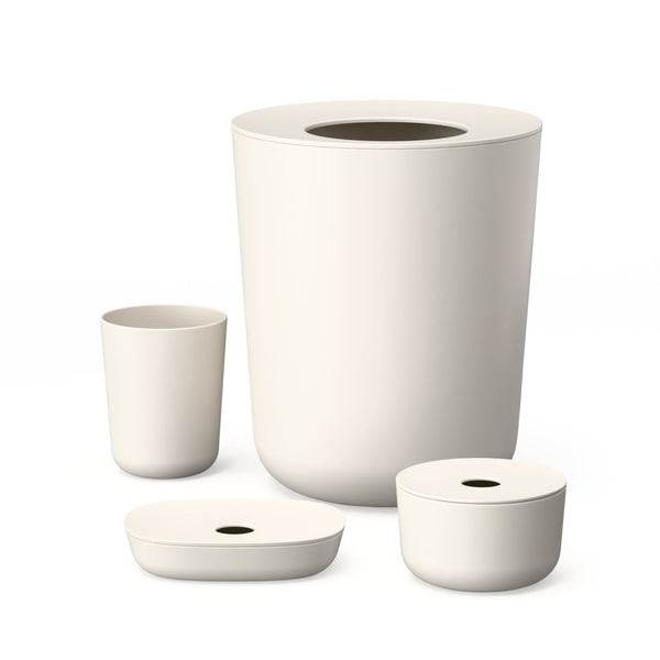 4-Piece Bathroom Set - White EKOBO 
