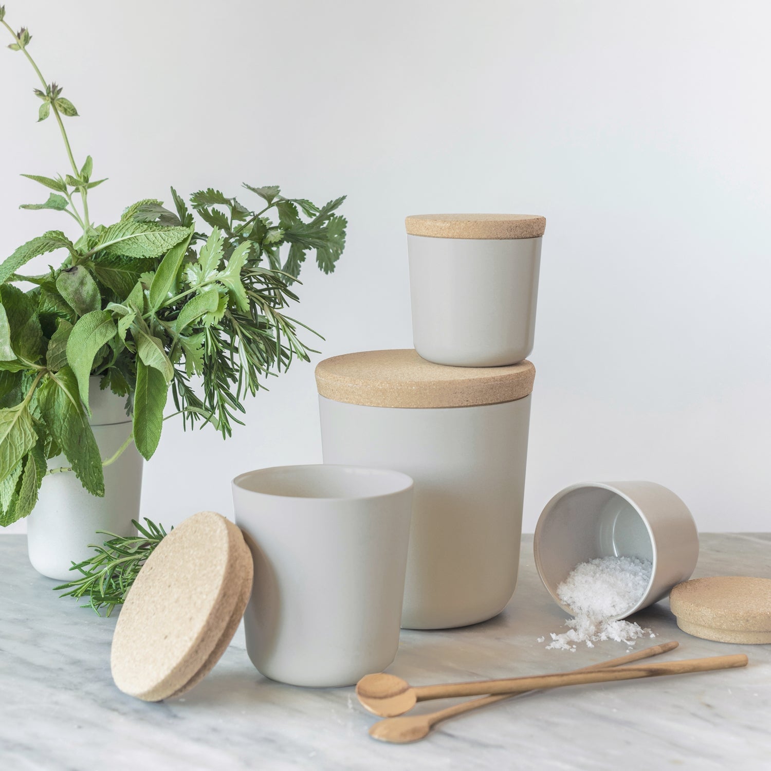 Duo Storage Jar XL & XXL - Stone EKOBO 