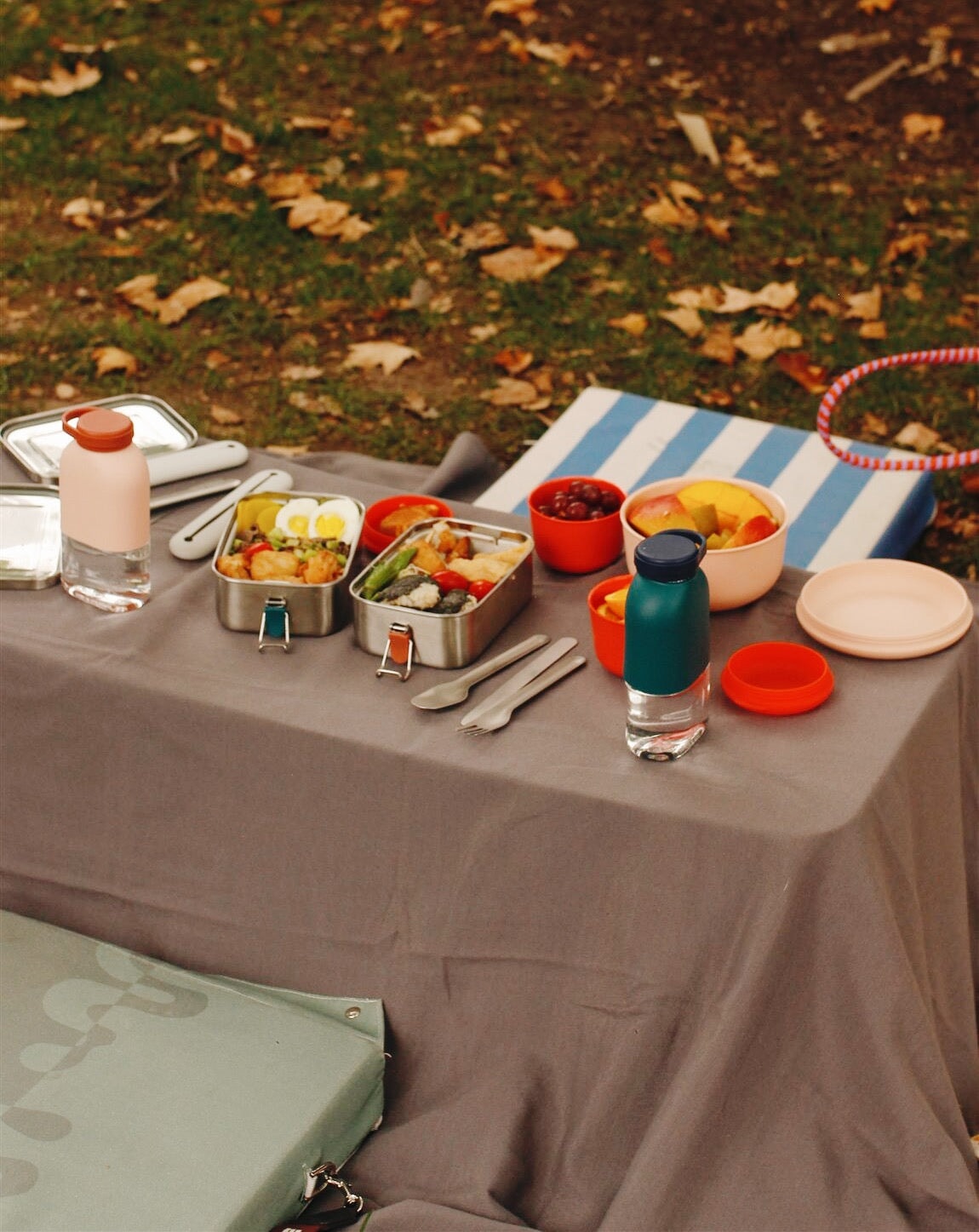 Stainless Steel Cutlery Trio with Silicone Case EKOBO 