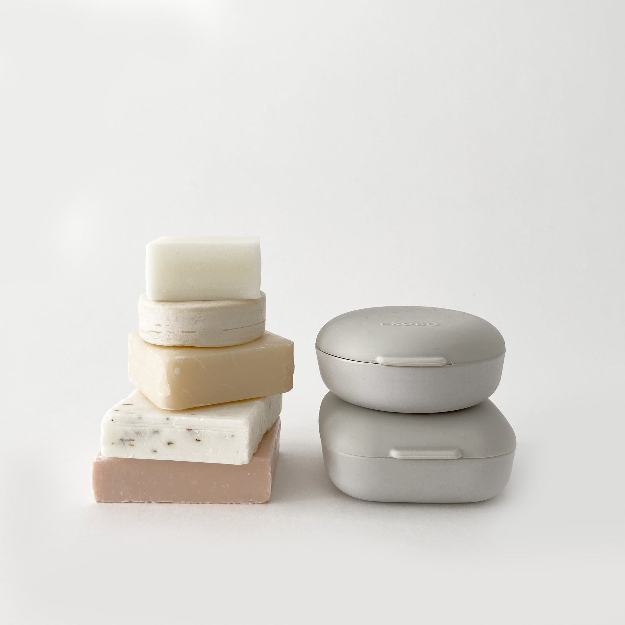 Set of 2 Travel Soap Boxes - Cloud EKOBO 