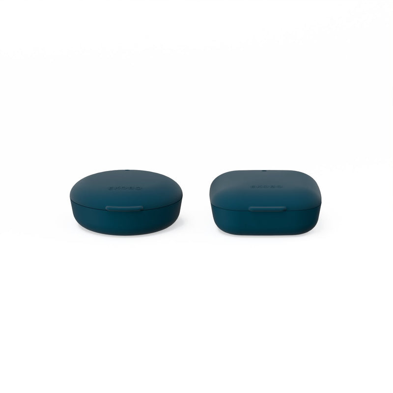 Set of 2 Travel Soap Boxes (Square & Round) - Blue Abyss EKOBO 