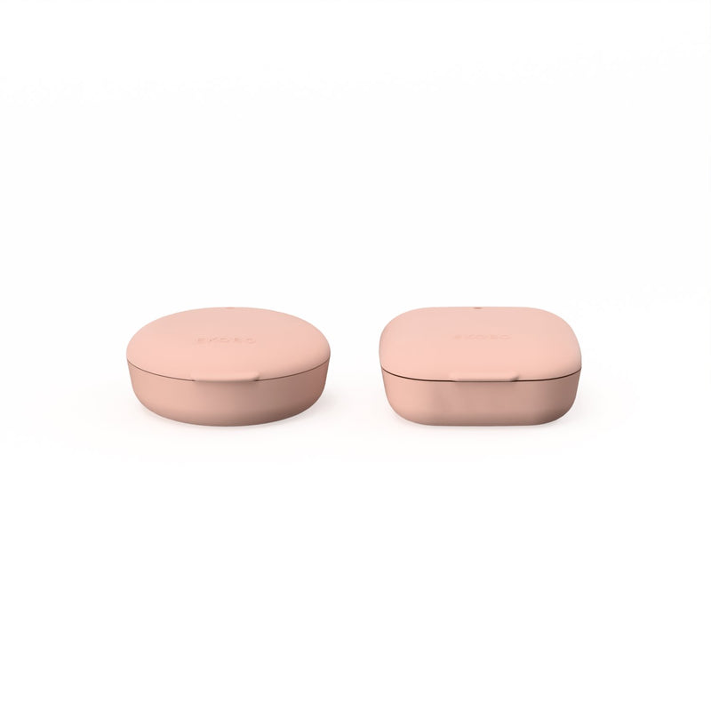 Set of 2 Travel Soap Boxes (Square & Round) - Blush EKOBO 