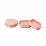 Set of 2 Travel Soap Boxes (Square & Round) - Blush EKOBO 