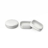 Set of 2 Travel Soap Boxes (Square & Round) - Cloud EKOBO 