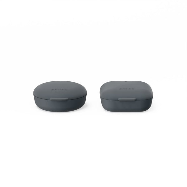 Set of 2 Travel Soap Boxes (Square & Round) - Smoke EKOBO 