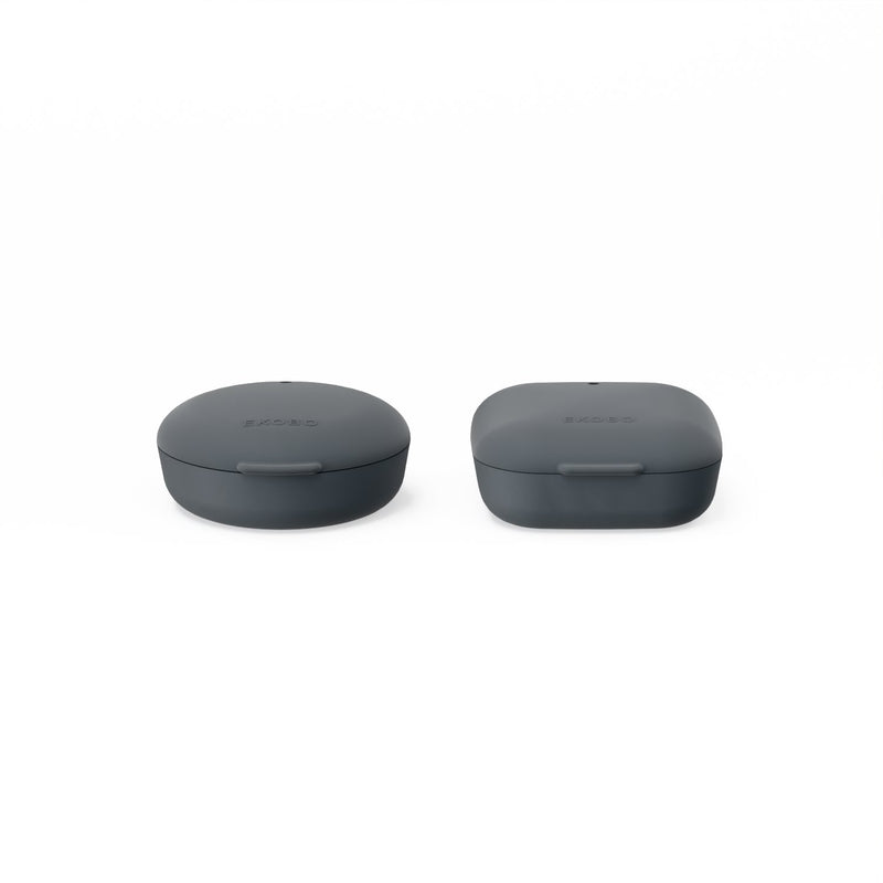 Set of 2 Travel Soap Boxes (Square & Round) - Smoke EKOBO 