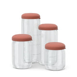Food Storage Jar in Borosilicate Glass 350 ml - Terracotta EKOBO USA
