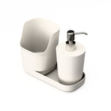 Sink Organizer + Soap Dispenser Set - White EKOBO 
