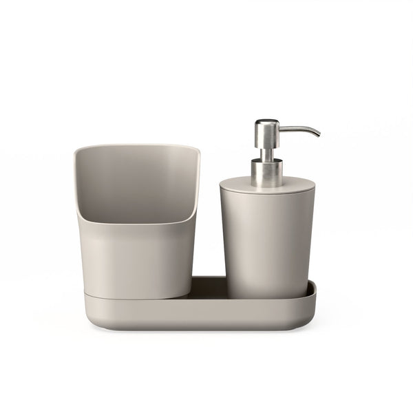 Sink Organizer + Soap Dispenser Set - Stone EKOBO 