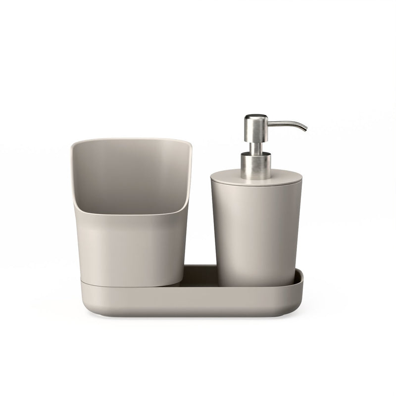 Sink Organizer + Soap Dispenser Set - Stone EKOBO 