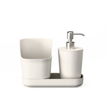 Sink Organizer + Soap Dispenser Set - White EKOBO 