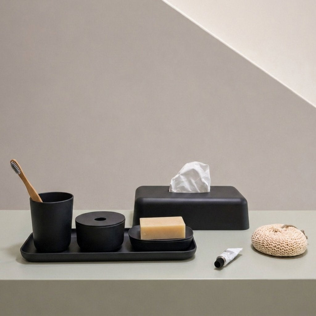 Rectangle Tissue Box Cover - Black EKOBO 