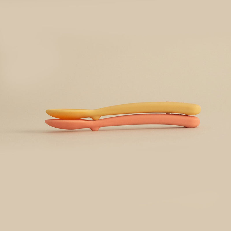 Duo Suction Plate & Spoon Set - Coral & Mimosa EKOBO 