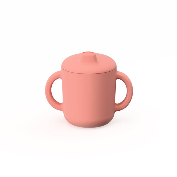 Silicone Sippy Cup with handles - Coral kids EKOBO USA 