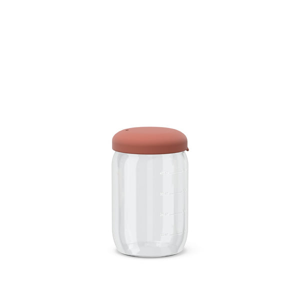 Food Storage Jar in Borosilicate Glass 500 ml - Terracotta EKOBO USA