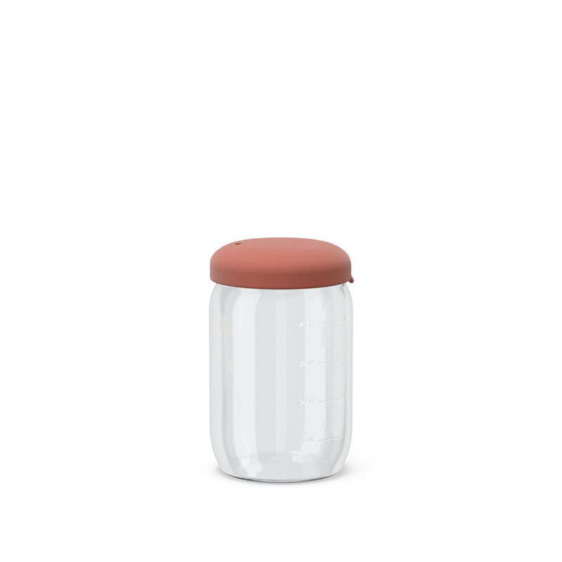 Food Storage Jar in Borosilicate Glass 500 ml - Terracotta EKOBO USA